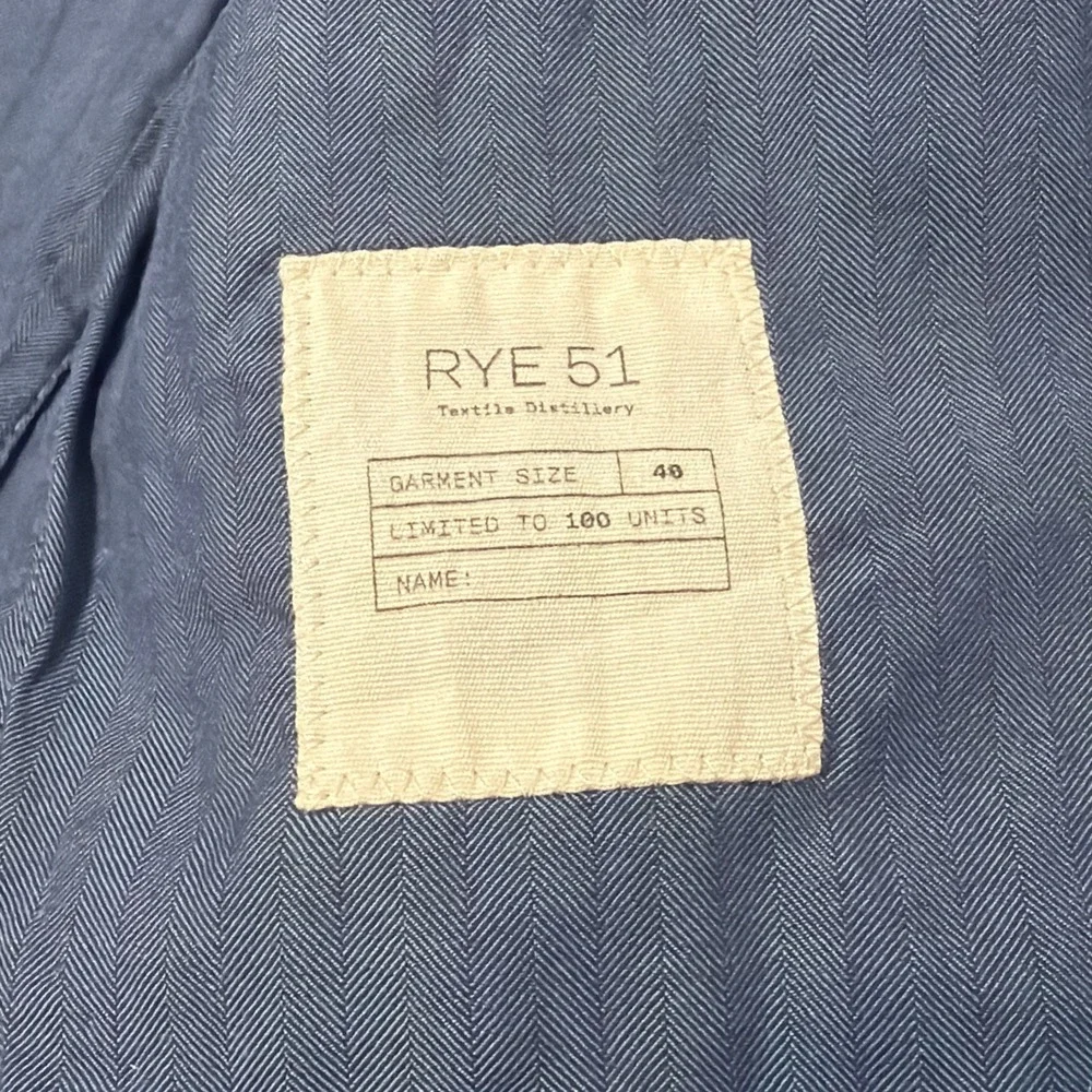 Rye 51 Blazer Men 40S Blue Miles Washed Jacket Preppy Sport Coat Unstructered